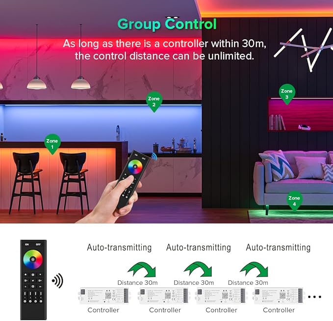 FCOB 5in1 LM053 Bluetooth Mesh PWM LED Controller SmartLife TuyaSmart APP - Image 6