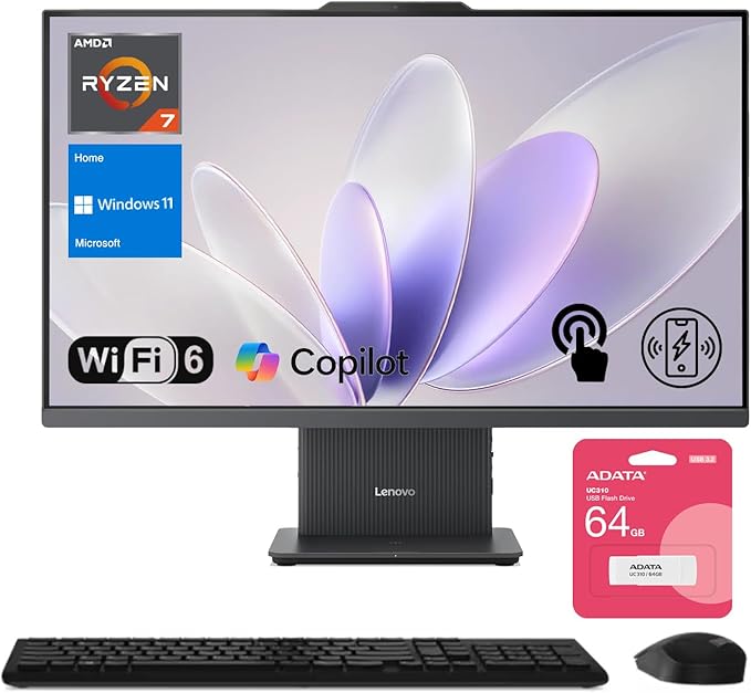 Lenovo IdeaCentre Business All-in-One PC, AMD Ryzen 7 8845HS, 32GB DDR5 RAM by LENOVO