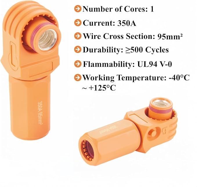 90 Degree 12mm 350A 95mm² Single Core Plug - Image 3