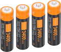 XONBDNOX 3400 mah High Capacity Rechargeable Battery Case 4 Pack-with by XONBDNOX