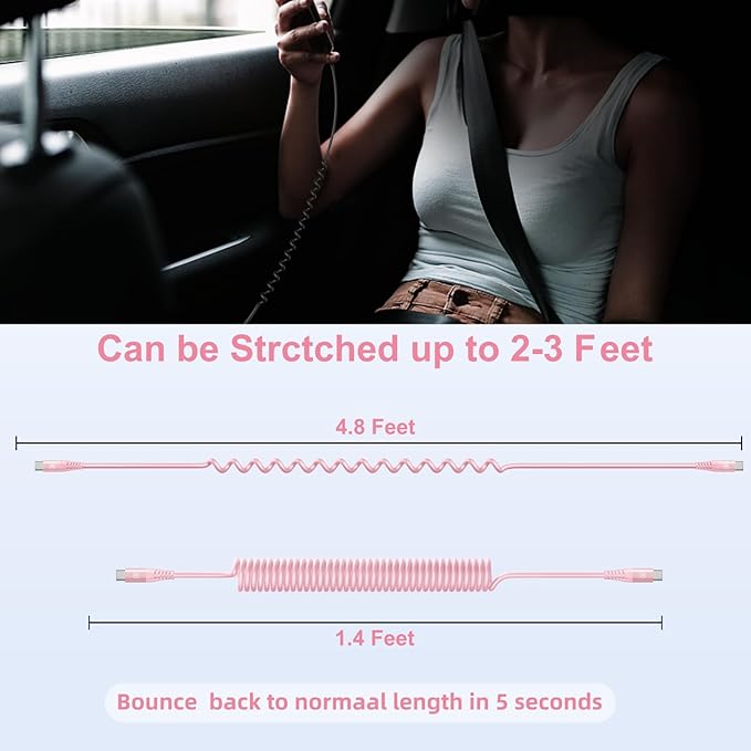 USB C to USB C Cable, CarPlay iPhone USB-C Cable/Android Auto USB C Cord - Image 7