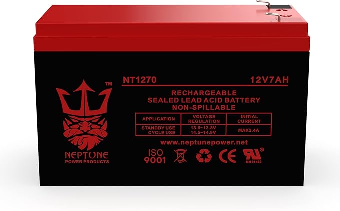 Neptune Power Products Brand NT1270 12V 7Ah Rechargeable Sealed Lead Acid - Image 2