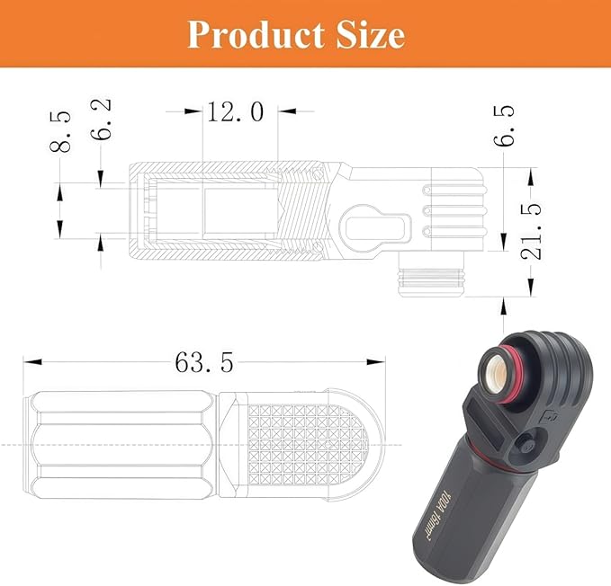 Right Angle 6mm 16mm² 100A Single Core Battery Energy Storage Connector IP67 - Image 5