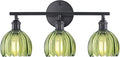 Shenmoyl Bathroom Light Fixtures, 3-Light Black Vanity Wall Light Over Mirror by Shenmoyl