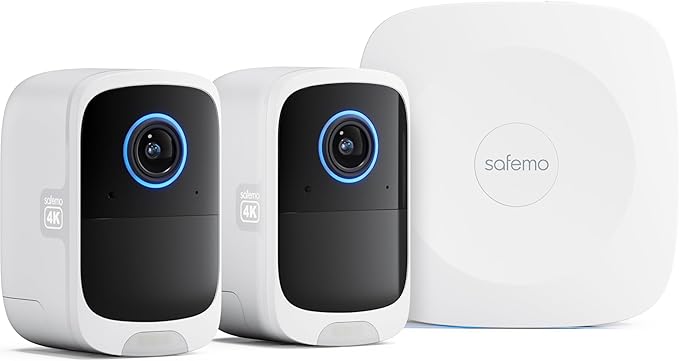 Safemo 4K Security Cameras Wireless Outdoor/Indoor, Battery Cameras by Safemo