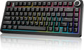 Aula F75 75% Wireless Mechanical Keyboard, Gasket Mount Hot Swappable Gaming Keyboard with Knob, Tri-Mode BT5.0/2.4G/USB-C, Creamy Thocky Sound Pre-Lubed Linear Switch, PBT Keycaps for PC Mac