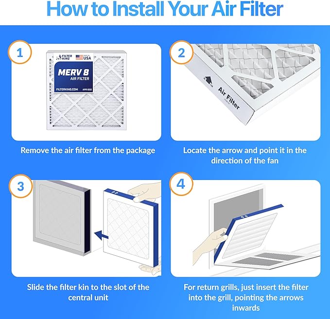 Filter King 7.5x12x1 Air Filter | 4-PACK | MERV 8 HVAC Pleated A/C Furnace - Image 4