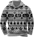 Halloween Hoodie Men Graphic Pumpkin Ghost Printed Sweatshirt Casual Trendy by Spatofa
