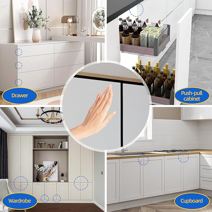 Magnetic Push Door Latch Jiayi 4 Pack Heavy Duty Push Magnets Cabinet Catches - Image 8