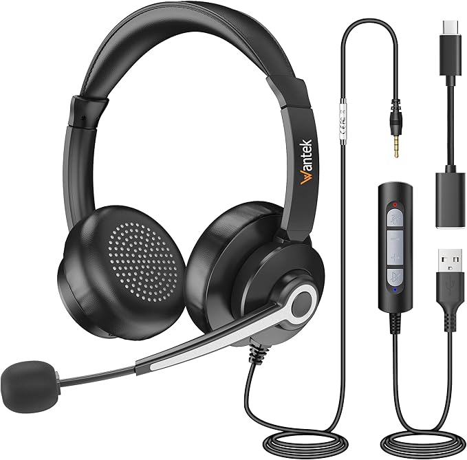 Wantek USB & 3.5mm Headset by Wantek