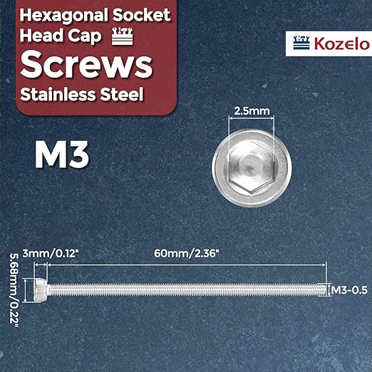 Kozelo 20pcs Socket Head Cap Screws - Image 2