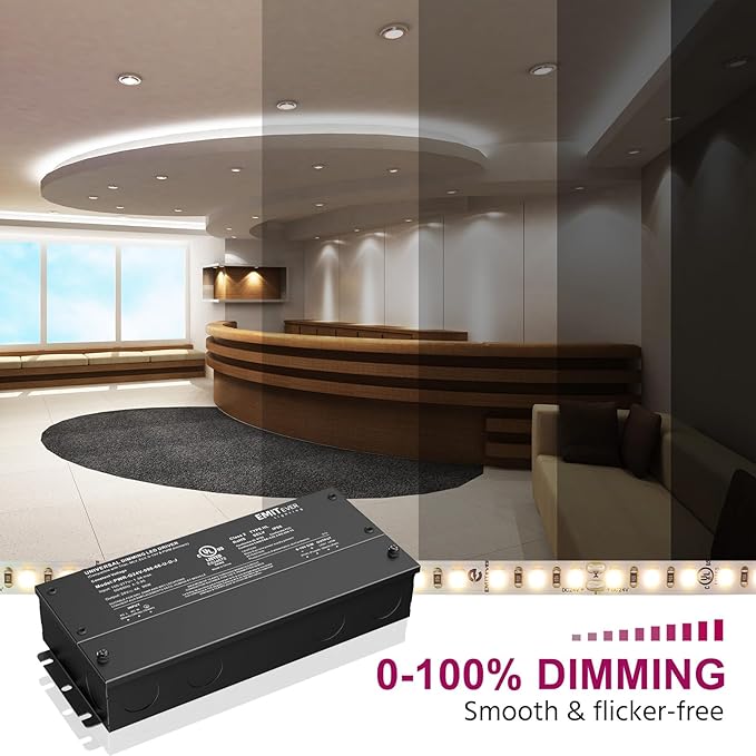 EMITEVER Dimmable Led Driver, 2 Packs 96W AC 110V-277V to DC 24V Transformer - Image 6