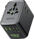 Epicka Pulse Duo 65W Universal Travel Adapter, International Power Adapter by EPICKA