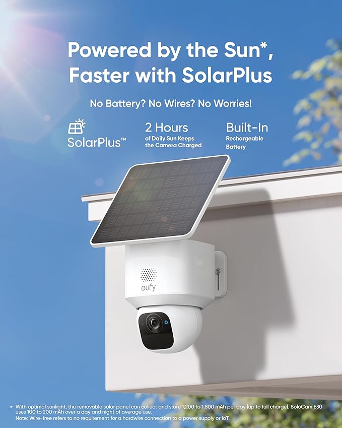 eufy Security SoloCam E30, 2 Pack, Security Cameras Wireless Outdoor, Solar - Image 4
