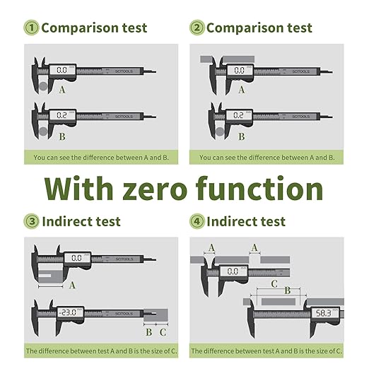 SCITOOLS All-Metal Digital Caliper 0-12" Measuring Tool, Micrometer Caliper - Image 4