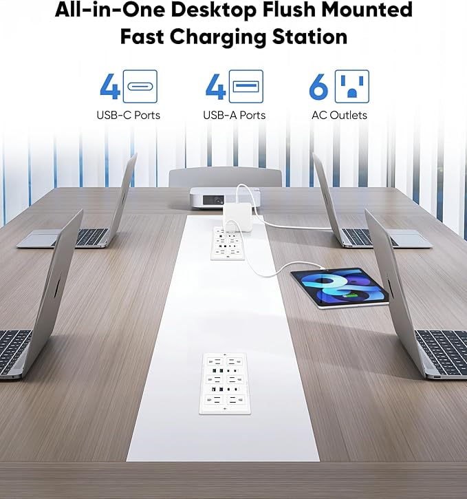 VILONG 14 in 1 Recessed Power Strip - Image 2