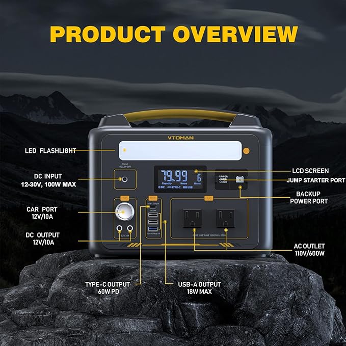 VTOMAN Jump 600X Solar Generator - Image 2
