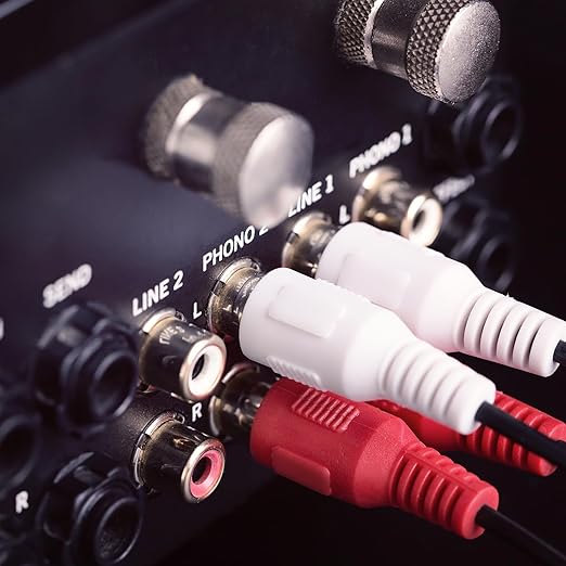 Sjorks RCA Cable 20ft, 2RCA Male to 2RCA Male, Audio Stereo Subwoofer Cable - Image 4