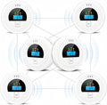 6-Pack Interconnected Smoke and Carbon Monoxide Detector, Battery Operated by Soewolit
