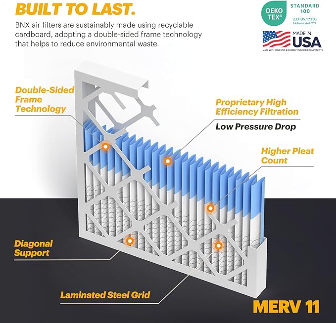 BNX TruFilter 16x30x1 Air Filter MERV 11 - Image 3