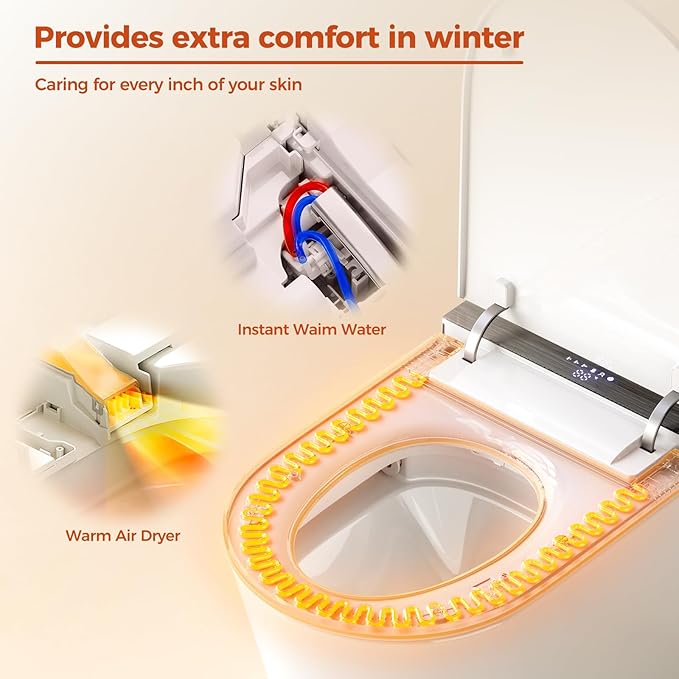 Smart Toilet with Bidet Built in, Japanese Bidet Toilet, - Image 4
