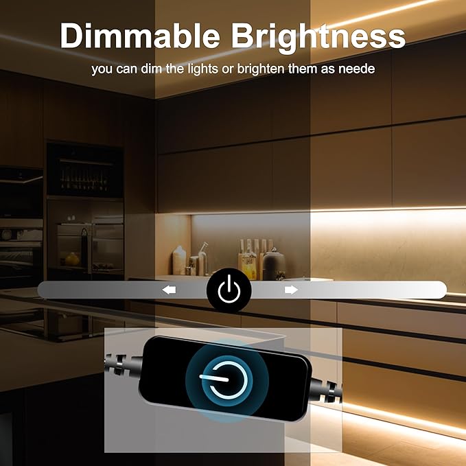 Pandery COB LED Strip, LED Strip Lights 5M/16.4ft, Touch Dimmable LED Strips - Image 5