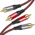 Tiierzon RCA Cable 5Ft, 2Rca Male to 2-RCA Male Audio Stereo Subwoofer Cable by Tiierzon