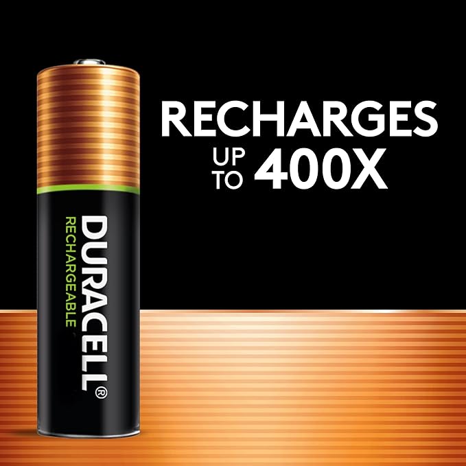 Duracell Rechargeable AA Batteries 4 Count, Long-lasting Power, All-Purpose - Image 4