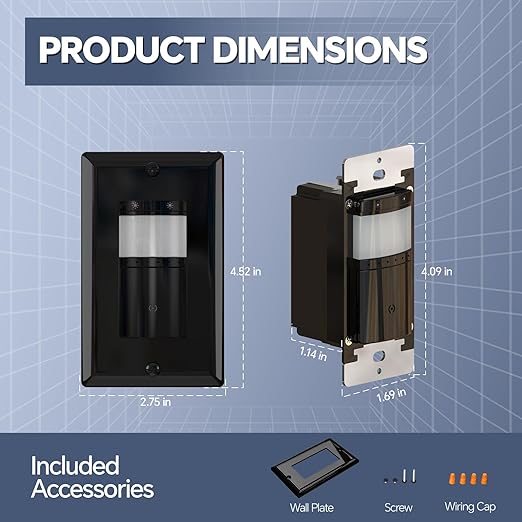 ECOELER Motion Sensor Dimmer Switch, in-Wall Electronic Dimmer - Image 8