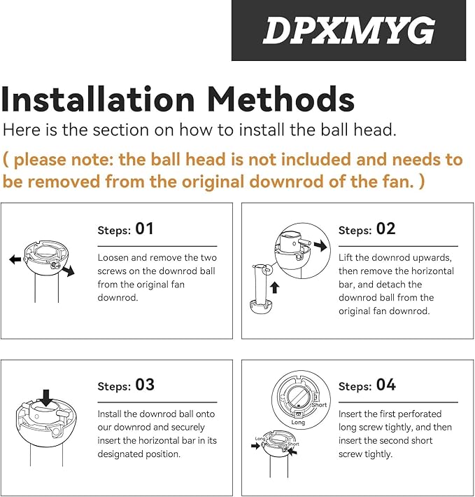 DPXMYG 96 inch Ceiling Fan Downrod - Image 5