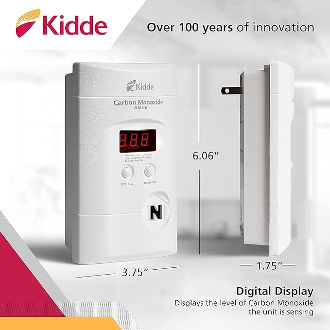 Kidde Carbon Monoxide Detector, Plug In Wall - Image 3