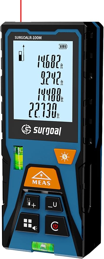 Laser Distance Meter 328ft – Digital Laser Measuring Tool by SGSURGOAL