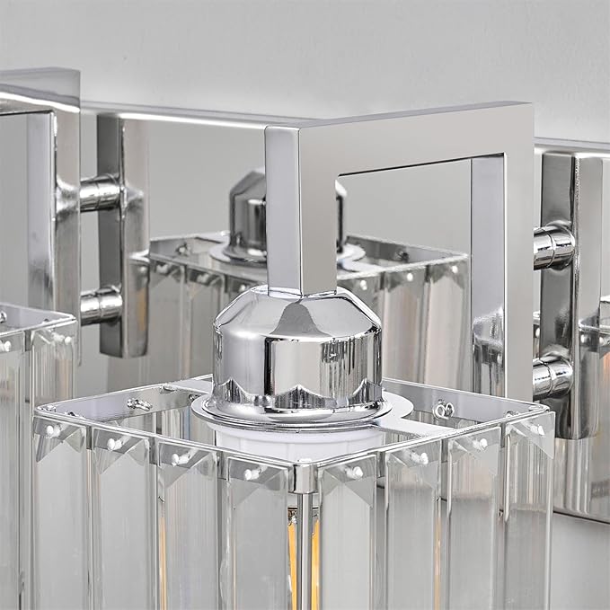 FDPBY Modern Bathroom Vanity Light 6-Lights Chrome Crystal Wall Lamp Bathroom - Image 6