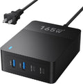 RYND 2026 Latest USB C Fast Charger, 165W GaN 4-Port Charging Station Hub Block by RYND