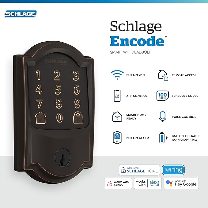 Schlage Encode Smart WiFi Deadbolt Lock - Image 2