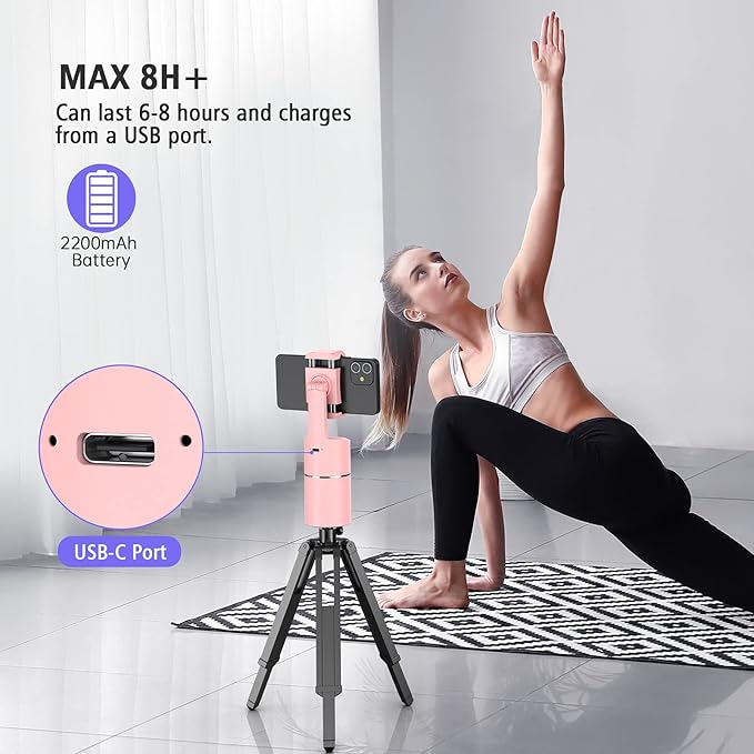 camrola Auto Face Tracking Phone Holder, No App Required, 360° Rotation Face - Image 7