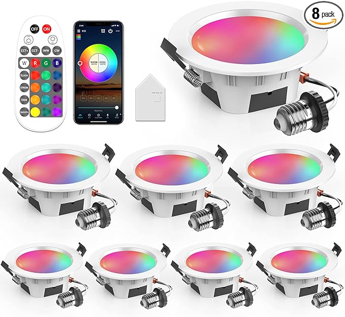 Vanance Smart Recessed Lighting 3 Inch, Tunable 2700K~6500K, RGB Color Changing by Vanance