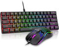 RedThunder 60% Gaming Keyboard and Mouse Combo, Ultra-Compact 61 Keys RGB by RedThunder