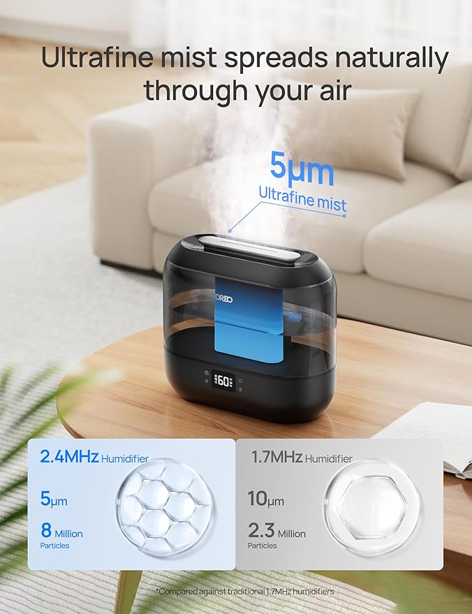 DREO Smart Humidifiers for Bedroom, Top Fill 4L Supersized Humidifier Large Room - Image 6