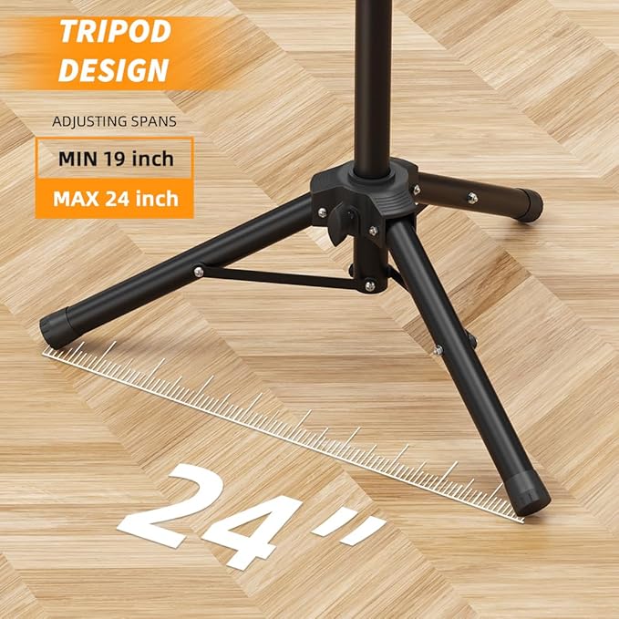 Small Speaker Stands 2 Pack, 24-50 Inch Height Adjustable Speaker Tripod Stand - Image 6