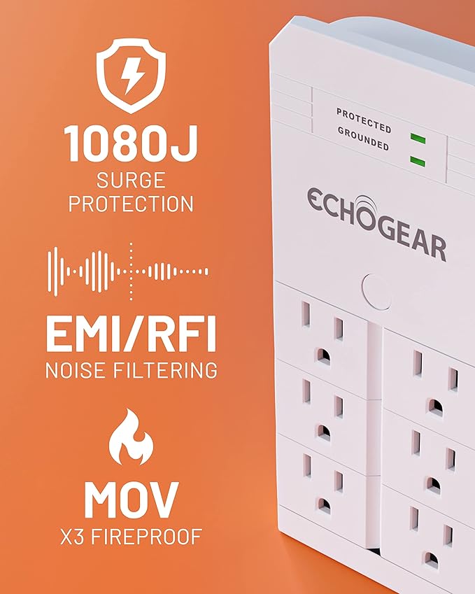 ECHOGEAR On-Wall Surge Protector - Image 2