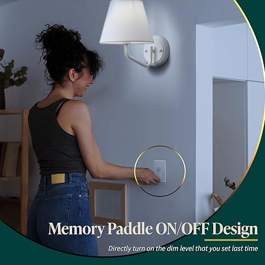 TOPGREENER Dimmer Light Switch, LED Slide Dimmer Switch, - Image 5