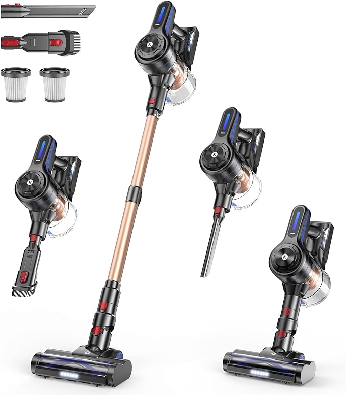NADALY Cordless Vacuum Cleaner, 500W 40KPA Stick Vacuum by NADALY