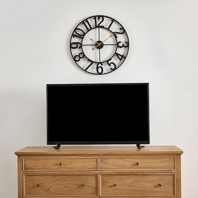 Alarmore Wall Clock, 14 in Small Wall Clocks Battery Operated, Vintage Retro - Image 3