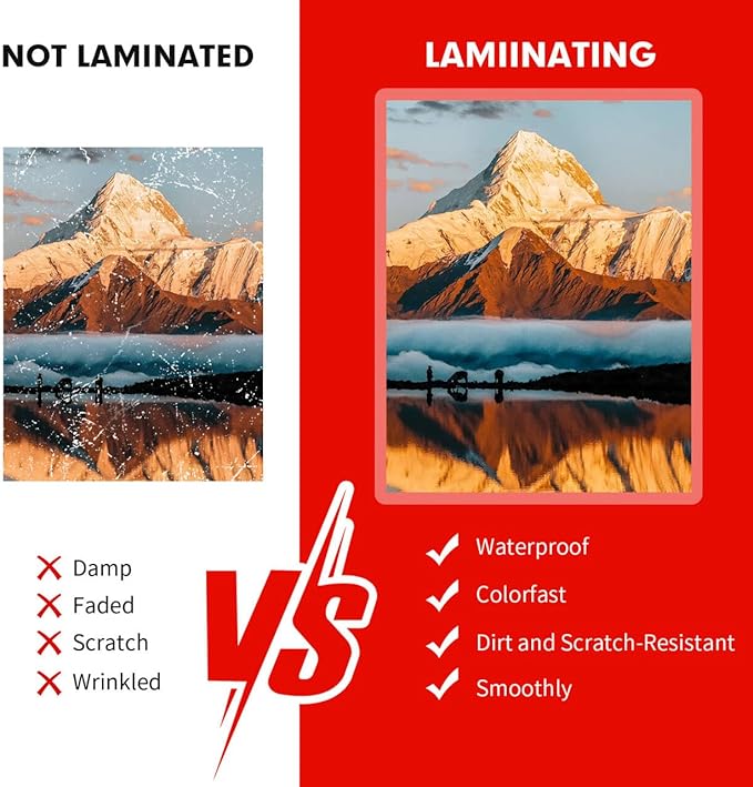 RAZCC Laminating Sheets, 300 Pack Clear Thermal Laminating Plastic Paper - Image 4