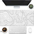 Eflxamz Desk Mat, Topographic Contour Large Gaming Mouse Pad by Eflxamz
