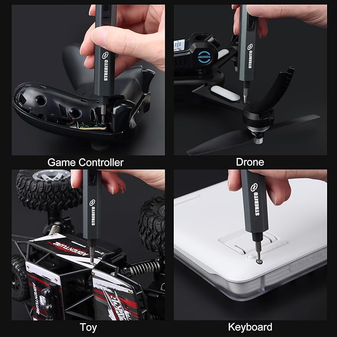 STREBITO Electric Screwdriver Upgraded 155 in 1 Mini Electric Cordless - Image 7