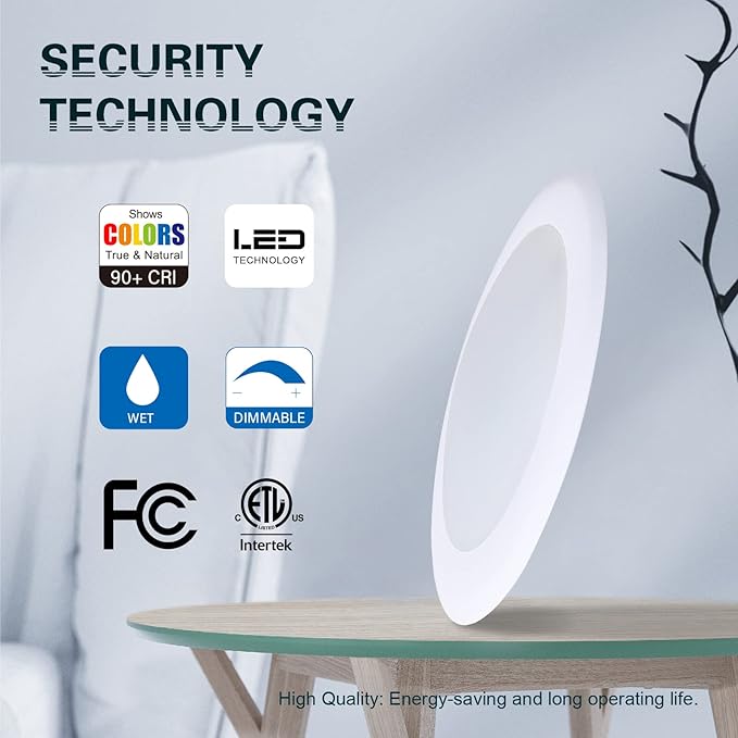 TOPELER 6Pack Dimmable LED Surface Mount Downlight, 15W 1000Lm Low Profile - Image 2