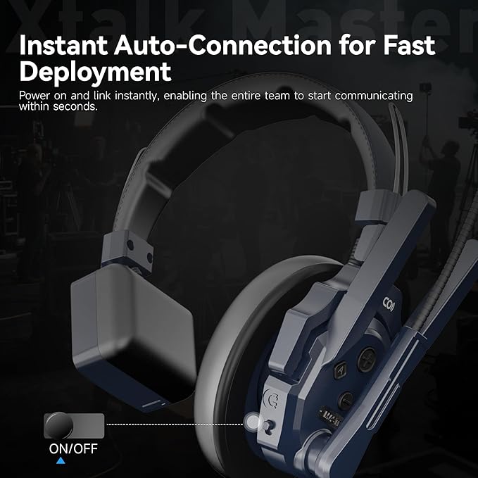 SYNCO Xtalk Master Wireless Intercom Headset System, 1 Person 2.4GHz - Image 2