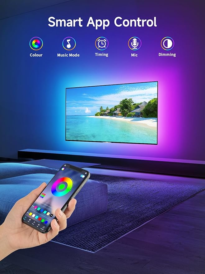 KANTUTOE LED Lights for TV, 16.4ft TV LED Backlight for 45-75in, RGB TV - Image 2